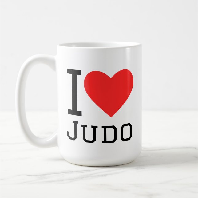 Caneca De Café Eu amo judô (Esquerda)