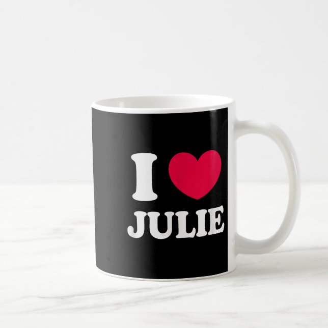 Caneca De Café Eu Amo Julie (Direita)