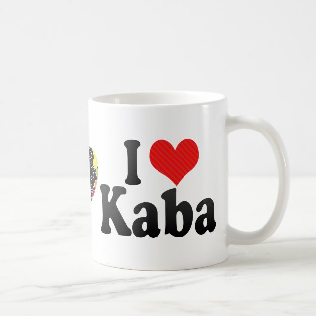 Caneca De Café Eu amo Kaba (Direita)