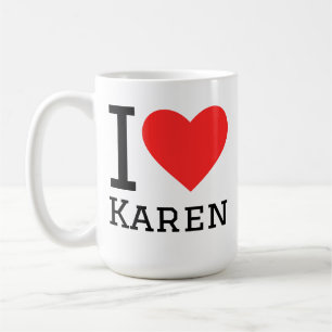 Caneca De Café Eu amo Karen