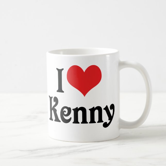 Caneca De Café Eu Amo Kenny (Direita)