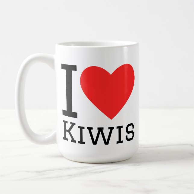 Caneca De Café Eu amo kiwis (Esquerda)