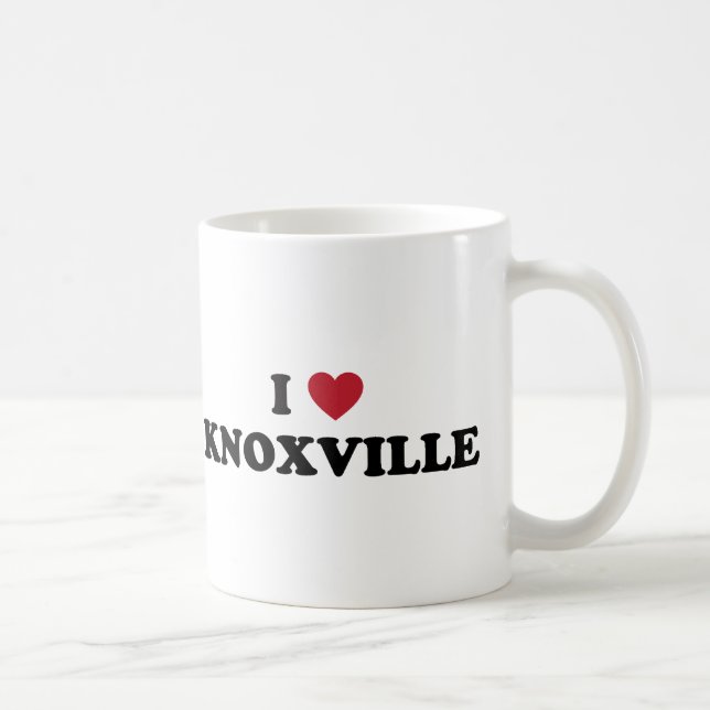 Caneca De Café Eu amo Knoxville Tennessee (Direita)