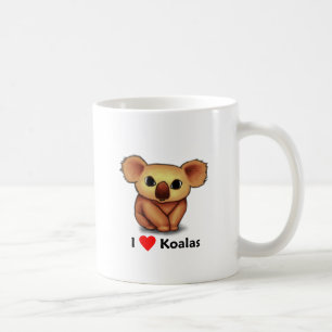 Caneca De Café Eu amo Koalas