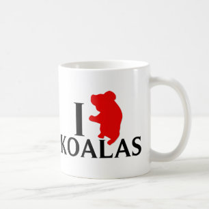 Caneca De Café Eu amo Koalas