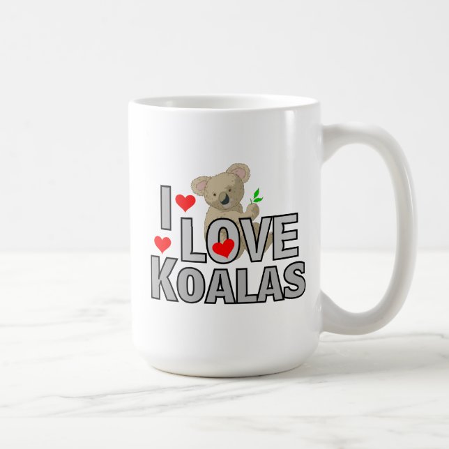 Caneca De Café Eu Amo Koalas Caffee Mug (Direita)