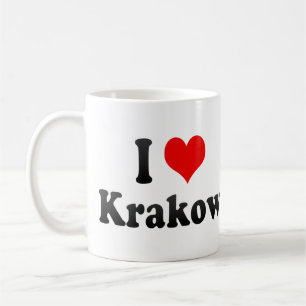 Caneca De Café Eu amo Krakow, Polônia