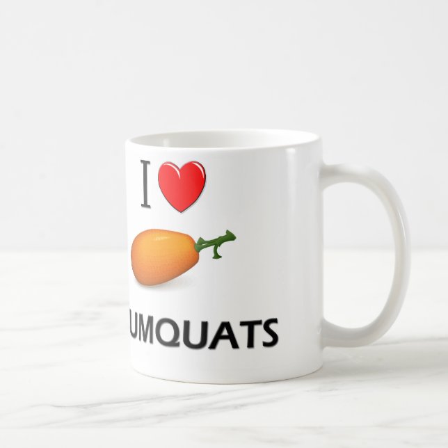 Caneca De Café Eu amo Kumquats (Direita)