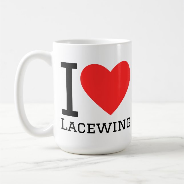Caneca De Café Eu amo lacewing  (Esquerda)