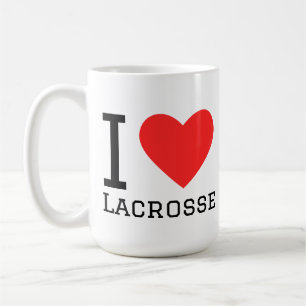 Caneca De Café Eu amo lacrosse