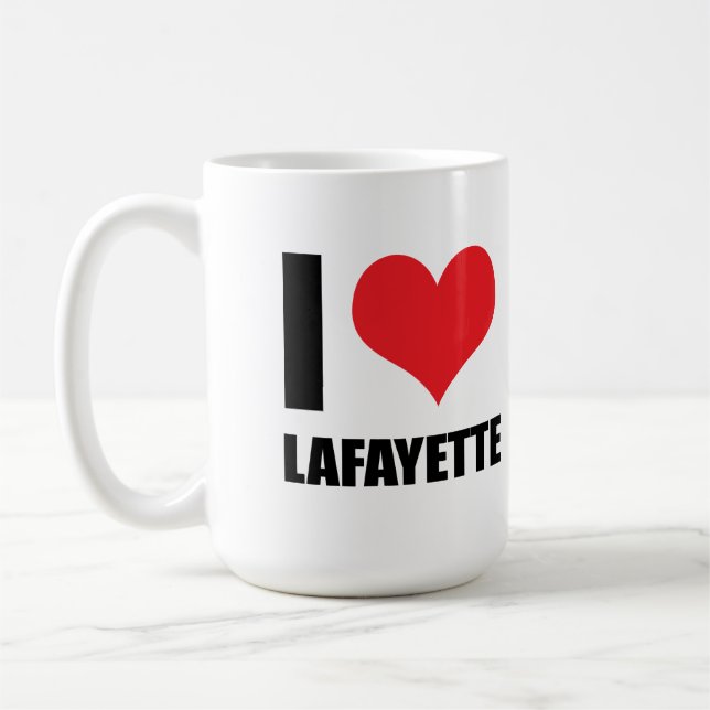Caneca De Café Eu amo Lafayette (Esquerda)