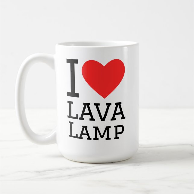 Caneca De Café Eu amo lâmpada de lava (Esquerda)