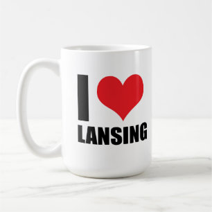 Caneca De Café Eu amo Lansing