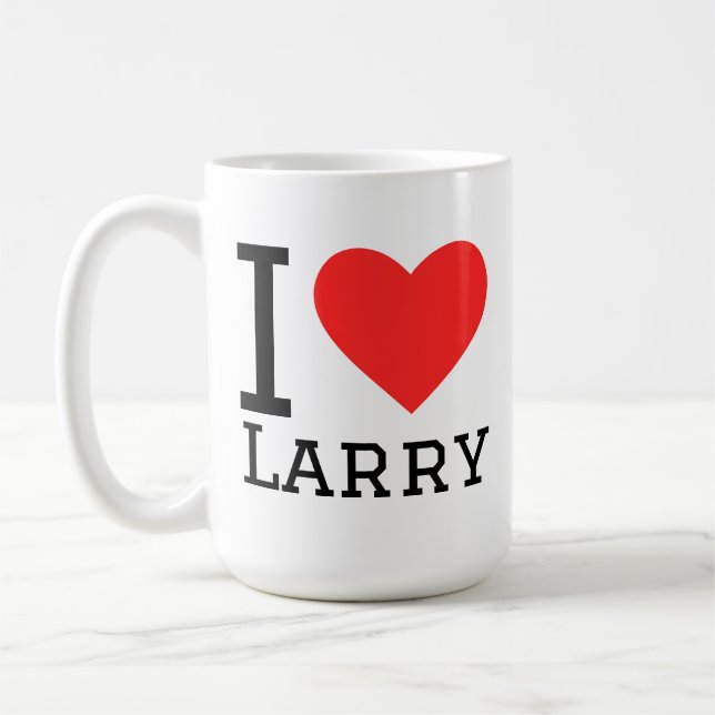 Caneca De Café Eu amo Larry (Esquerda)