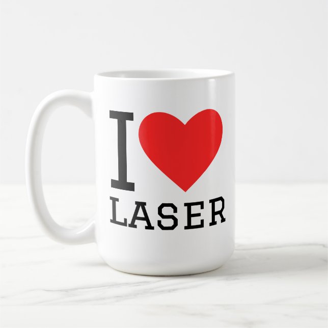 Caneca De Café Eu amo laser (Esquerda)