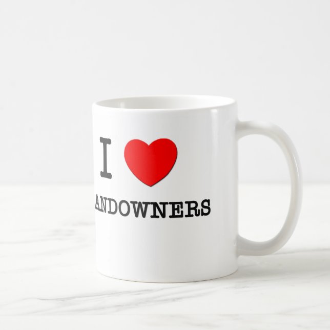 Caneca De Café Eu amo latifundiários (Direita)