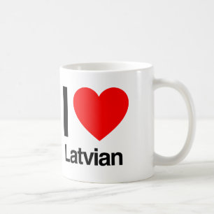 Caneca De Café eu amo latvian