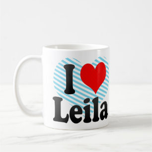 Caneca De Café Eu amo Leila