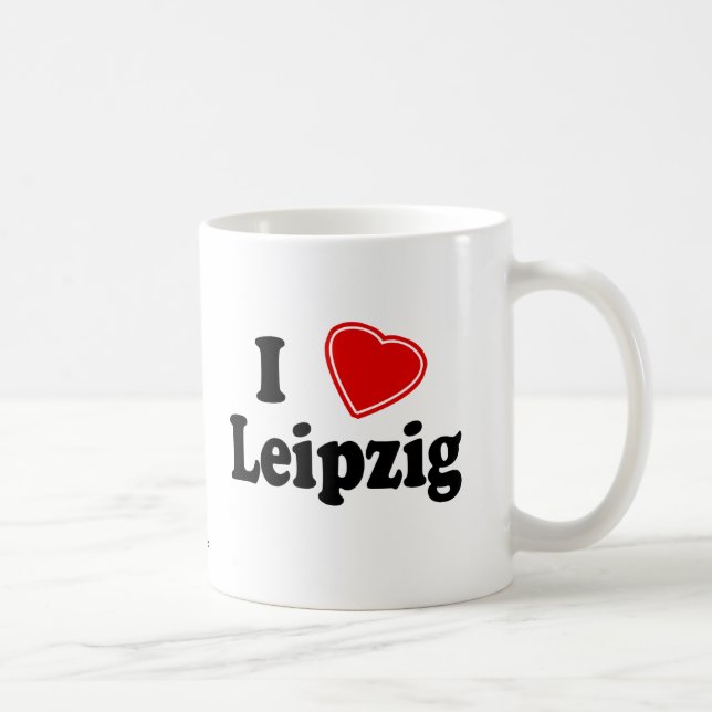 Caneca De Café Eu amo Leipzig (Direita)