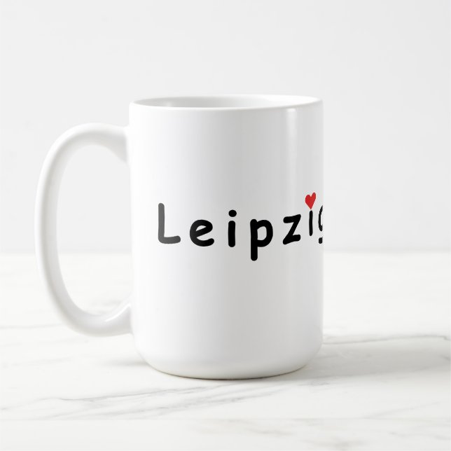 Caneca De Café Eu amo Leipzig (Esquerda)