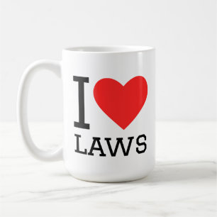 Caneca De Café Eu amo leis