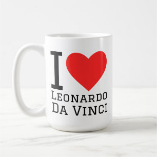 Caneca De Café Eu amo Leonardo da Vinci 