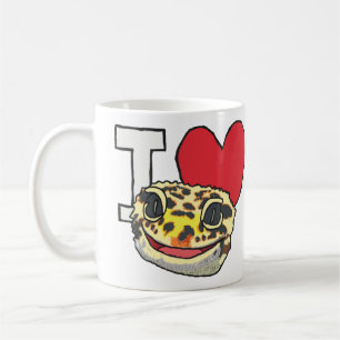 Caneca De Café Eu Amo Leopard Geckos