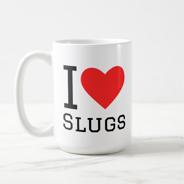 Caneca De Café Eu amo lesmas (Esquerda)