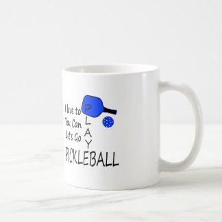 Caneca De Café eu amo-lhe posso deixo para ir azul do pickleball