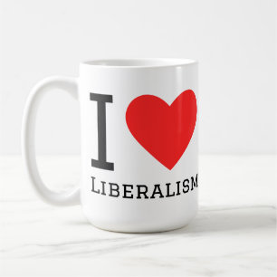 Caneca De Café Eu amo liberalismo