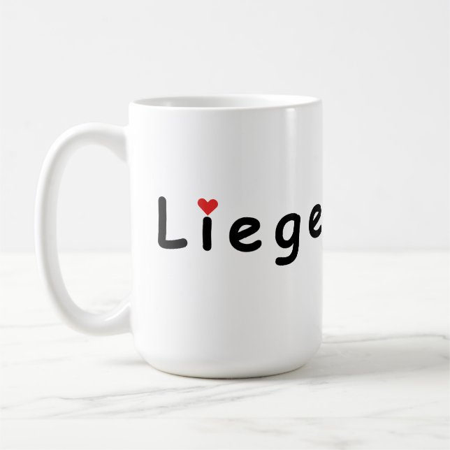 Caneca De Café Eu amo Liege (Esquerda)