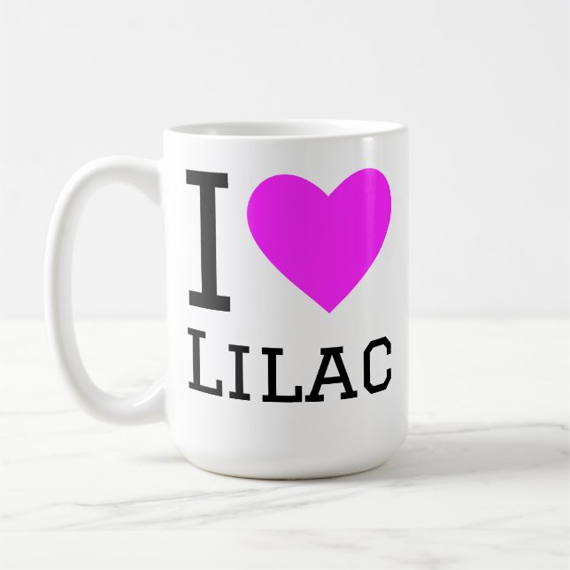 Caneca De Café Eu amo lilás (Esquerda)