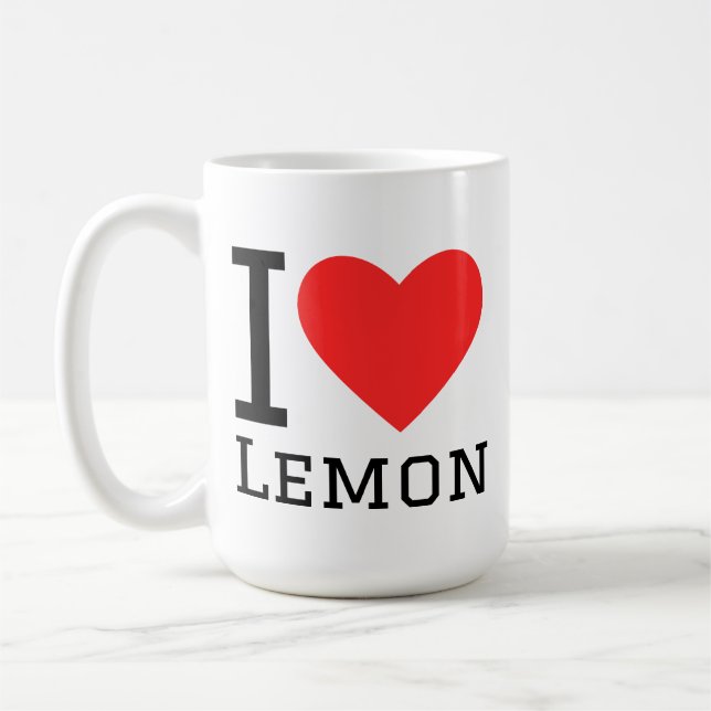 Caneca De Café Eu amo limão (Esquerda)