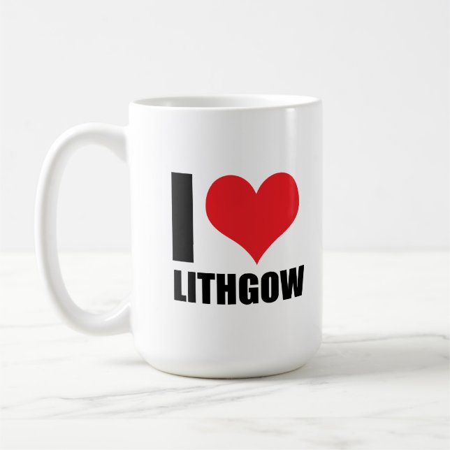 Caneca De Café Eu amo Lithgow (Esquerda)