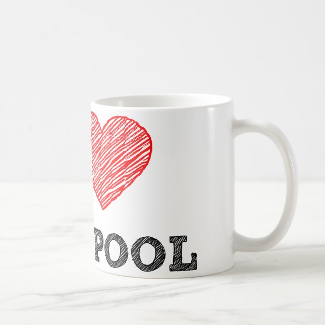 Caneca De Café Eu amo Liverpool (Direita)