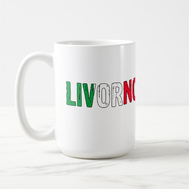 Caneca De Café Eu amo Livorno Itália (Esquerda)