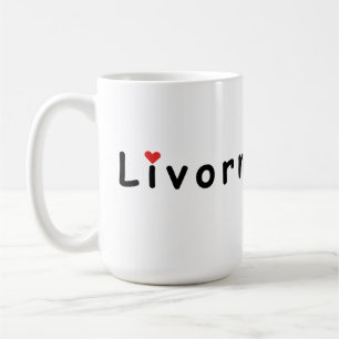 Caneca De Café Eu amo Livorno Itália