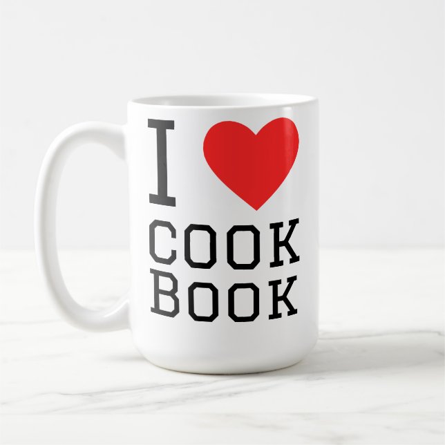 Caneca De Café Eu amo livro de receitas (Esquerda)