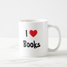 Caneca De Café Eu Amo Livros