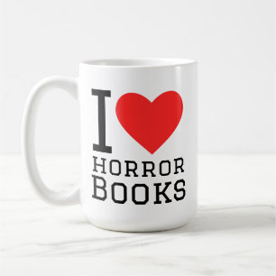 Caneca De Café Eu amo livros de terror