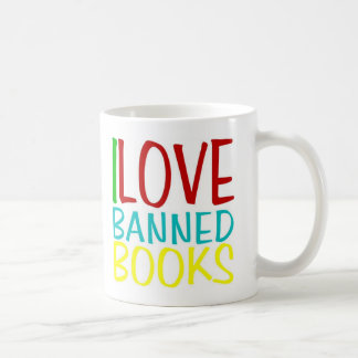 Caneca De Café Eu amo livros proibidos