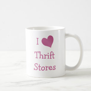 Caneca De Café Eu amo lojas de produtos usados