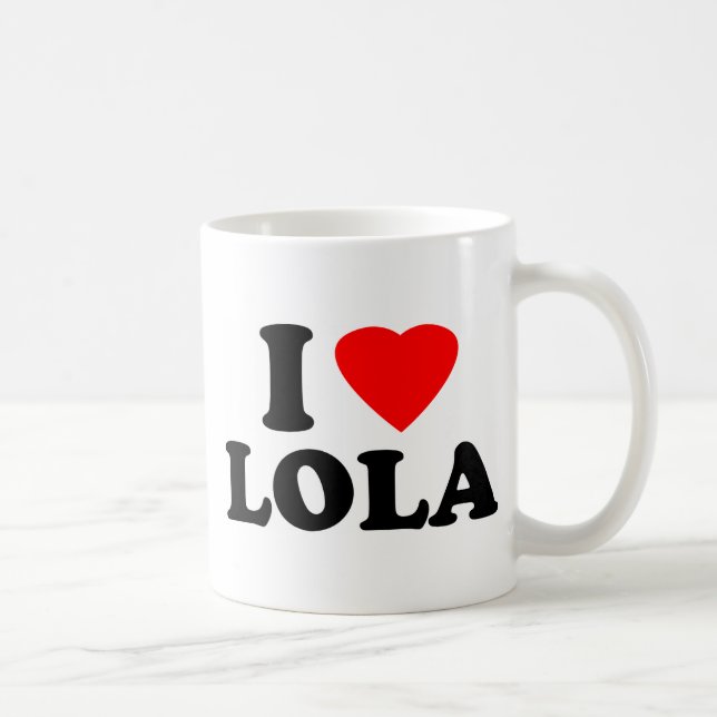 Caneca De Café Eu amo Lola (Direita)