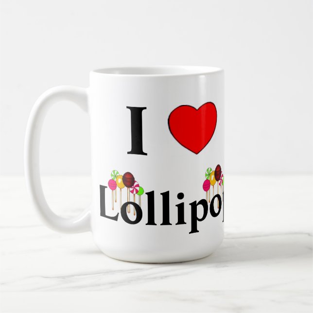 Caneca De Café Eu Amo Lollipops (Esquerda)