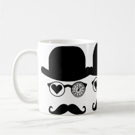 CANECA DE CAFÉ EU AMO LONDON MUSTACHE