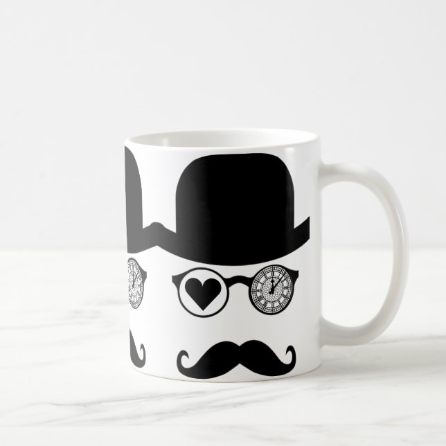 CANECA DE CAFÉ EU AMO LONDON MUSTACHE (Direita)