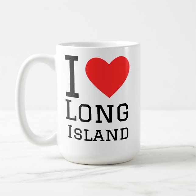 Caneca De Café Eu amo Long Island (Esquerda)