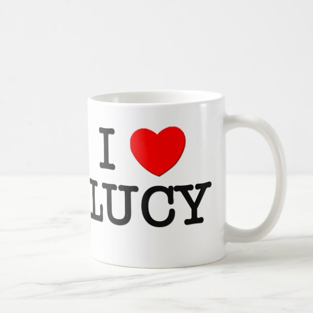 Caneca De Café Eu amo Lucy (Direita)