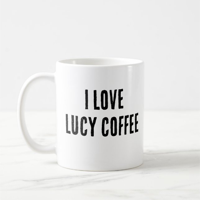 Caneca De Café Eu Amo Lucy Coffee Mug (Esquerda)
