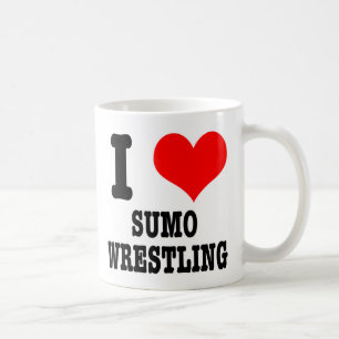 Caneca De Café EU AMO luta livre sumô